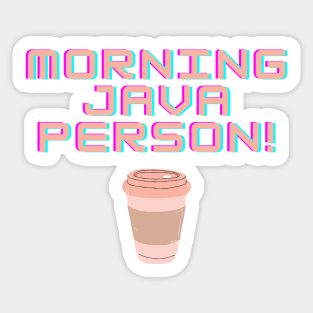 Morning Java Person Sticker